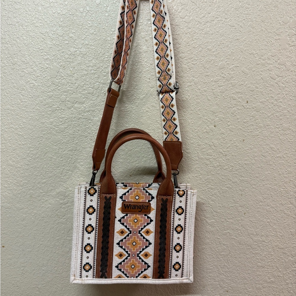 Wrangler Southwestern Print Cros Body Canvas Mini Tote - Picture 5 of 7